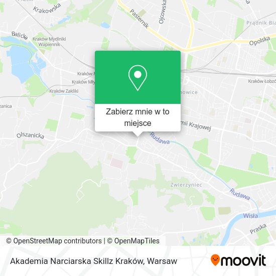 Mapa Akademia Narciarska Skillz Kraków