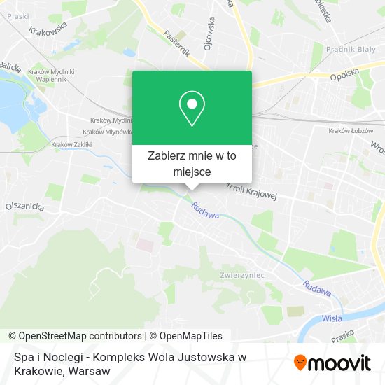 Mapa Spa i Noclegi - Kompleks Wola Justowska w Krakowie