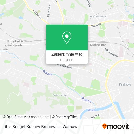 Mapa ibis Budget Kraków Bronowice