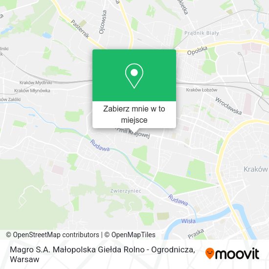 Mapa Magro S.A. Małopolska Giełda Rolno - Ogrodnicza