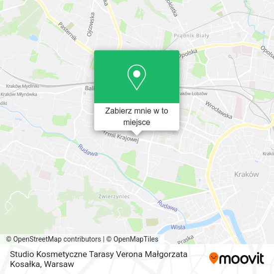 Mapa Studio Kosmetyczne Tarasy Verona Małgorzata Kosałka