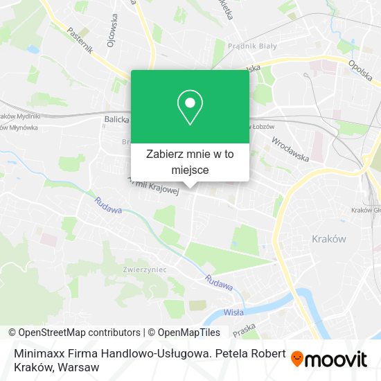 Mapa Minimaxx Firma Handlowo-Usługowa. Petela Robert Kraków