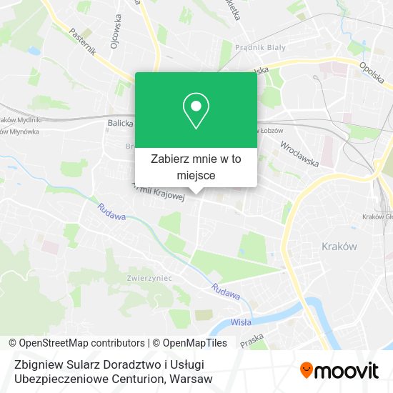 Mapa Zbigniew Sularz Doradztwo i Usługi Ubezpieczeniowe Centurion