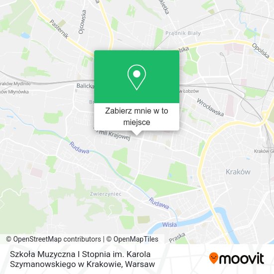 Mapa Szkoła Muzyczna I Stopnia im. Karola Szymanowskiego w Krakowie