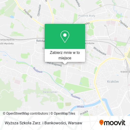 Mapa Wyższa Szkoła Zarz. i Bankowości