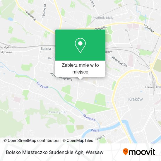 Mapa Boisko Miasteczko Studenckie Agh