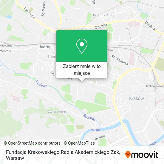 Mapa Fundacja Krakowskiego Radia Akademickiego Zak