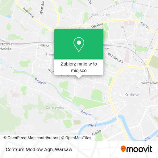 Mapa Centrum Mediów Agh