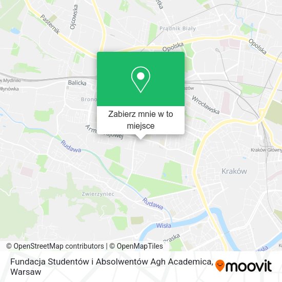 Mapa Fundacja Studentów i Absolwentów Agh Academica