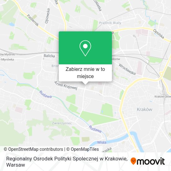 Mapa Regionalny Osrodek Polityki Spolecznej w Krakowie