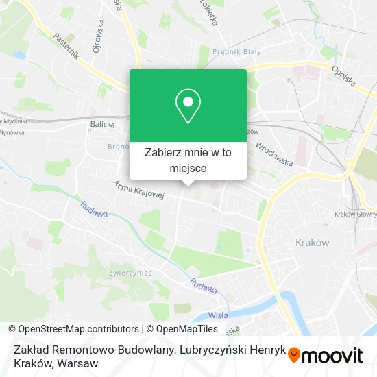 Mapa Zakład Remontowo-Budowlany. Lubryczyński Henryk Kraków