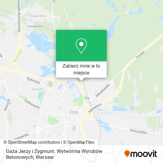 Mapa Gaża Jerzy i Zygmunt. Wytwórnia Wyrobów Betonowych