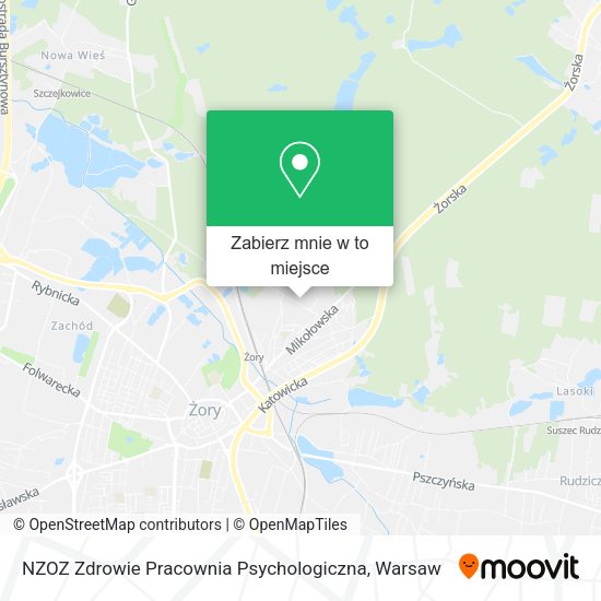 Mapa NZOZ Zdrowie Pracownia Psychologiczna