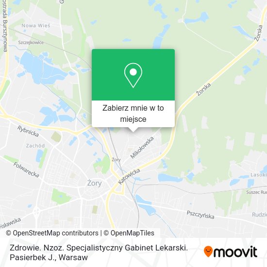 Mapa Zdrowie. Nzoz. Specjalistyczny Gabinet Lekarski. Pasierbek J.