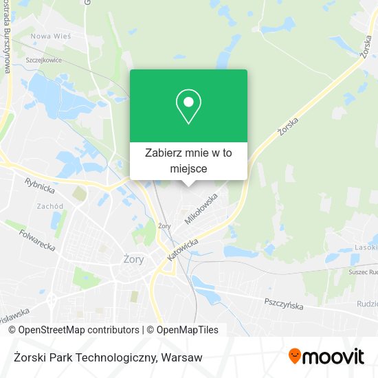 Mapa Żorski Park Technologiczny