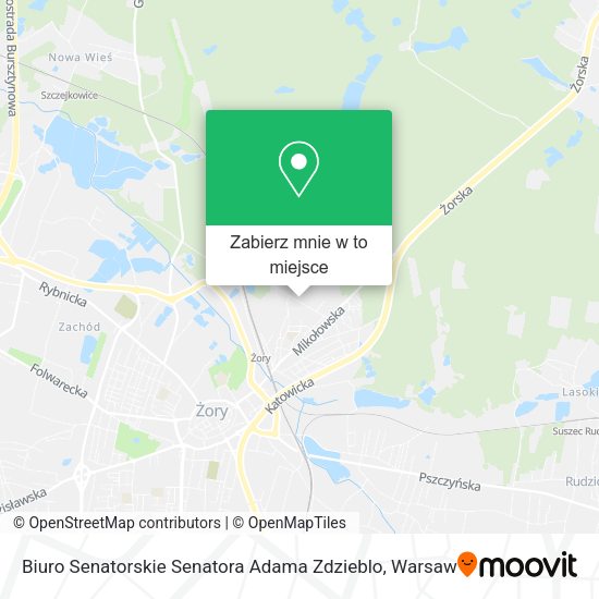 Mapa Biuro Senatorskie Senatora Adama Zdzieblo