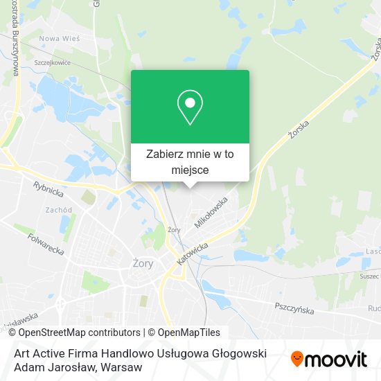 Mapa Art Active Firma Handlowo Usługowa Głogowski Adam Jarosław