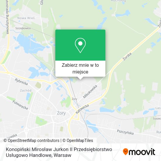 Mapa Konopiński Mirosław Jurkon II Przedsiębiorstwo Usługowo Handlowe