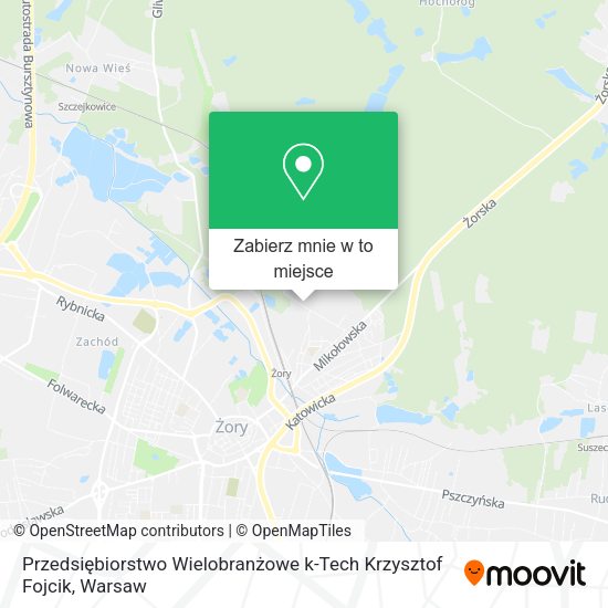 Mapa Przedsiębiorstwo Wielobranżowe k-Tech Krzysztof Fojcik