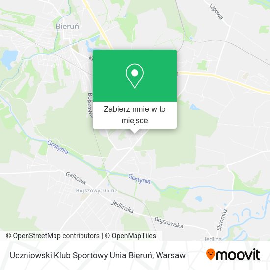 Mapa Uczniowski Klub Sportowy Unia Bieruń