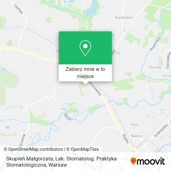 Mapa Skupień Małgorzata, Lek. Stomatolog. Praktyka Stomatologiczna