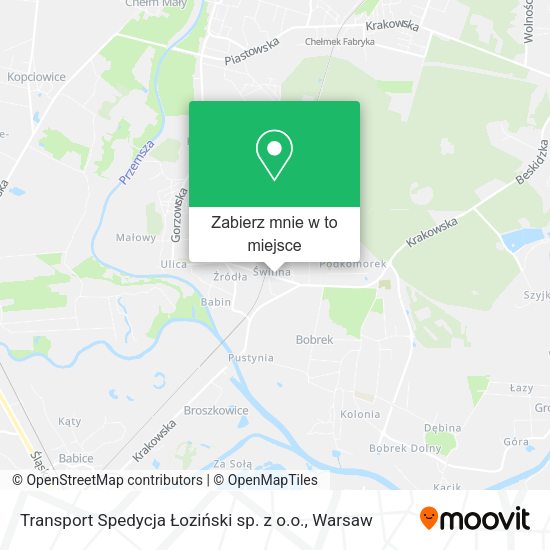 Mapa Transport Spedycja Łoziński sp. z o.o.