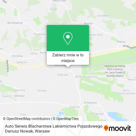 Mapa Auto Serwis Blacharstwa Lakiernictwa Pojazdowego Dariusz Nowak