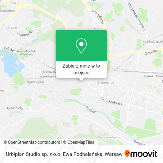 Mapa Urbiplan Studio sp. z o.o. Ewa Podhalańska