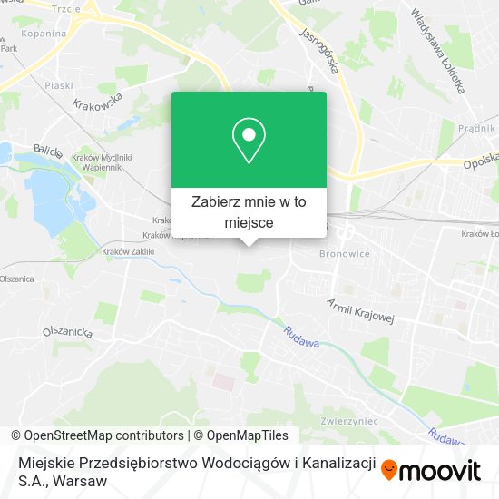 Mapa Miejskie Przedsiębiorstwo Wodociągów i Kanalizacji S.A.