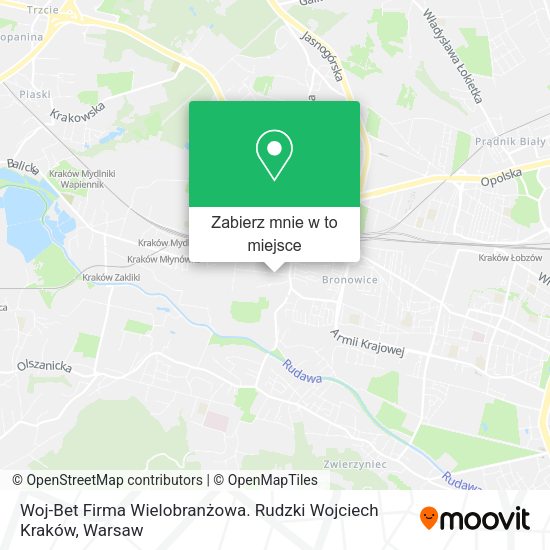 Mapa Woj-Bet Firma Wielobranżowa. Rudzki Wojciech Kraków