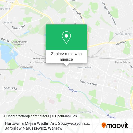 Mapa Hurtownia Mięsa Wędlin Art. Spożywczych s.c. Jarosław Naruszewicz