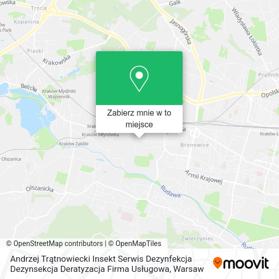 Mapa Andrzej Trątnowiecki Insekt Serwis Dezynfekcja Dezynsekcja Deratyzacja Firma Usługowa