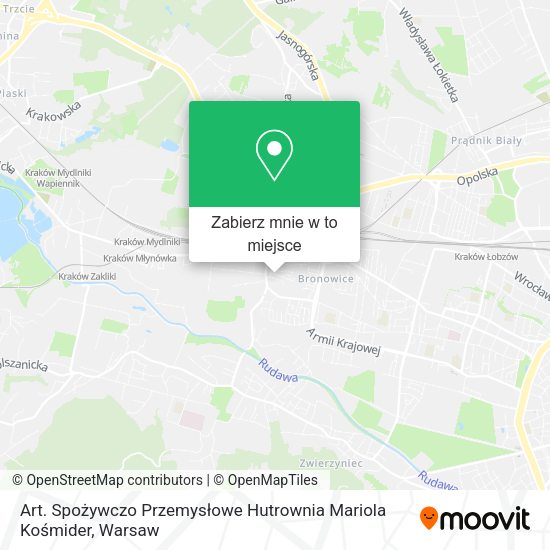 Mapa Art. Spożywczo Przemysłowe Hutrownia Mariola Kośmider