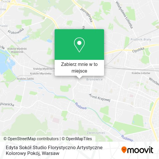 Mapa Edyta Sokół Studio Florystyczno Artystyczne Kolorowy Pokój