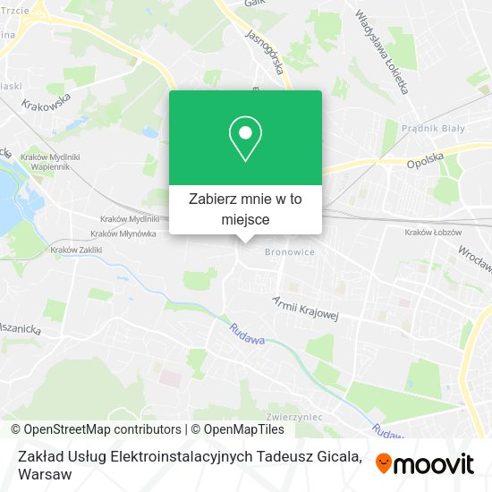 Mapa Zakład Usług Elektroinstalacyjnych Tadeusz Gicala