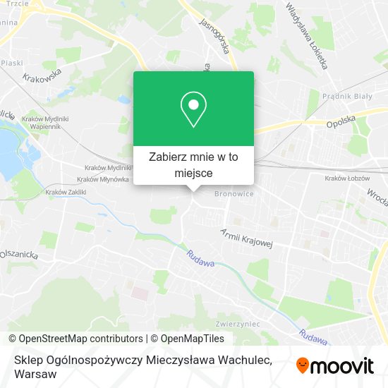 Mapa Sklep Ogólnospożywczy Mieczysława Wachulec