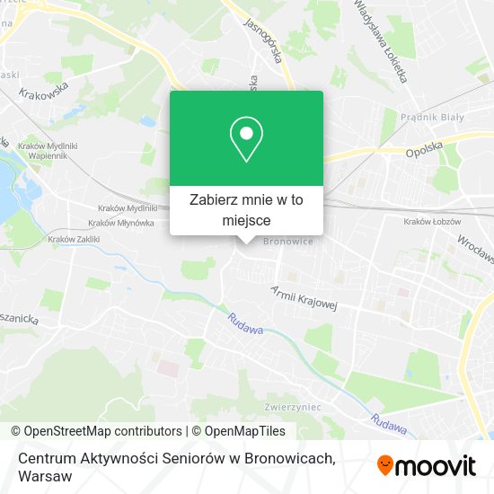 Mapa Centrum Aktywności Seniorów w Bronowicach