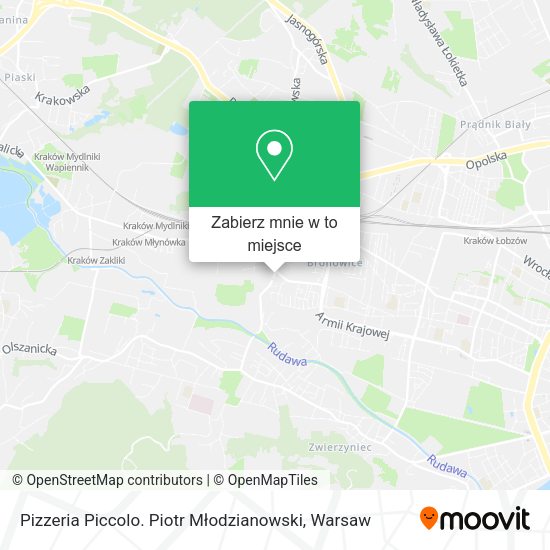 Mapa Pizzeria Piccolo. Piotr Młodzianowski