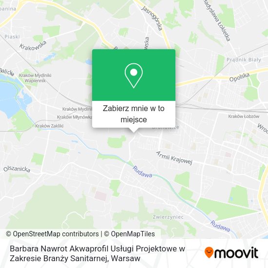 Mapa Barbara Nawrot Akwaprofil Usługi Projektowe w Zakresie Branży Sanitarnej