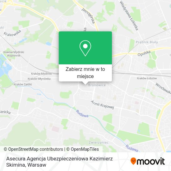 Mapa Asecura Agencja Ubezpieczeniowa Kazimierz Skimina