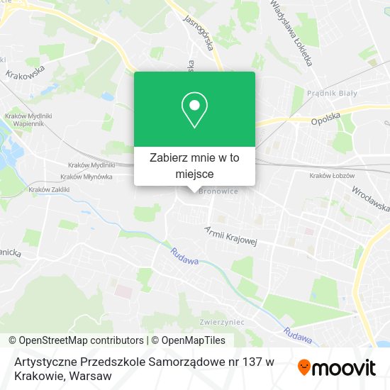 Mapa Artystyczne Przedszkole Samorządowe nr 137 w Krakowie