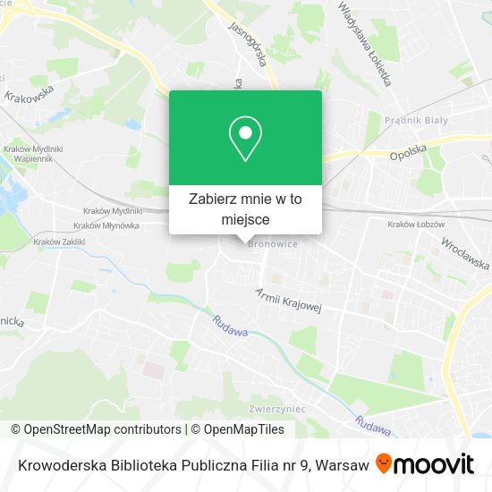 Mapa Krowoderska Biblioteka Publiczna Filia nr 9