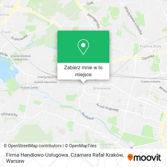 Mapa Firma Handlowo-Usługowa. Czamara Rafał Kraków