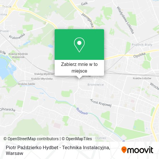 Mapa Piotr Paździerko Hydbet - Technika Instalacyjna