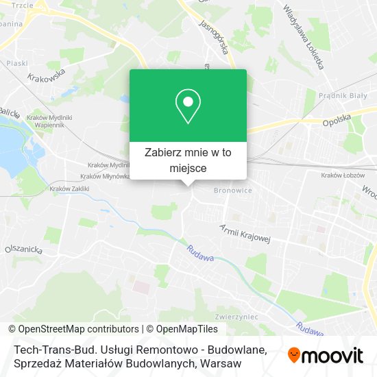 Mapa Tech-Trans-Bud. Usługi Remontowo - Budowlane, Sprzedaż Materiałów Budowlanych