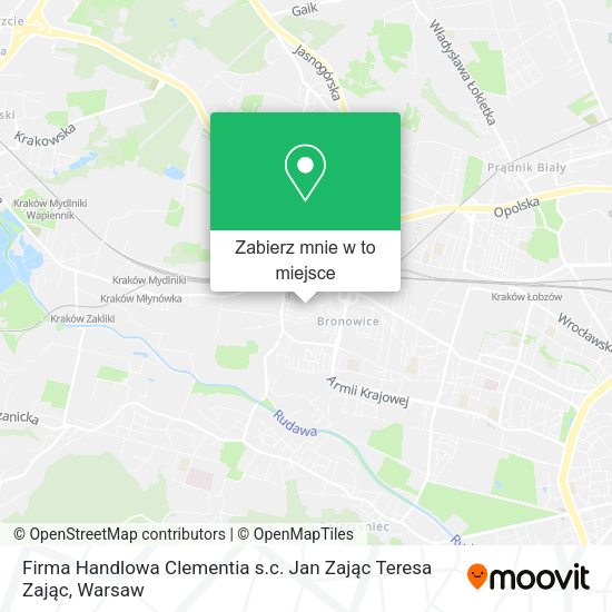 Mapa Firma Handlowa Clementia s.c. Jan Zając Teresa Zając