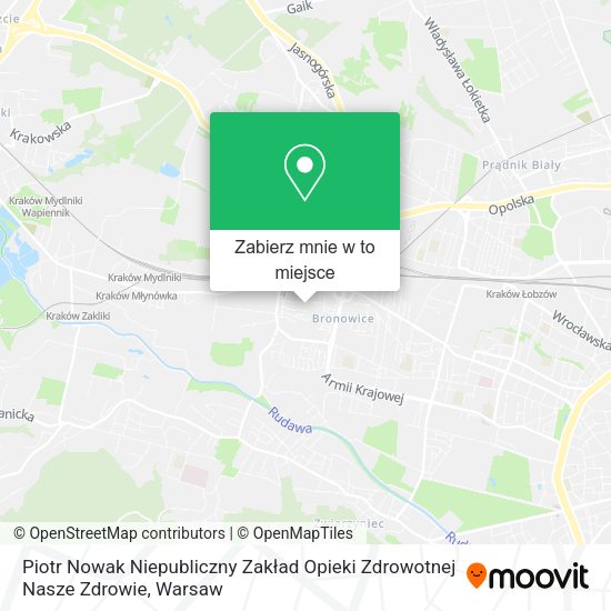 Mapa Piotr Nowak Niepubliczny Zakład Opieki Zdrowotnej Nasze Zdrowie