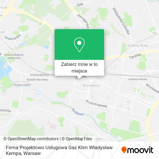 Mapa Firma Projektowo Usługowa Gaz Klim Władysław Kempa