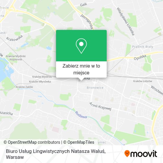 Mapa Biuro Usług Lingwistycznych Natasza Waluś