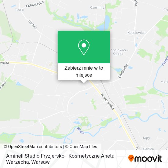 Mapa Aminell Studio Fryzjersko - Kosmetyczne Aneta Warzecha